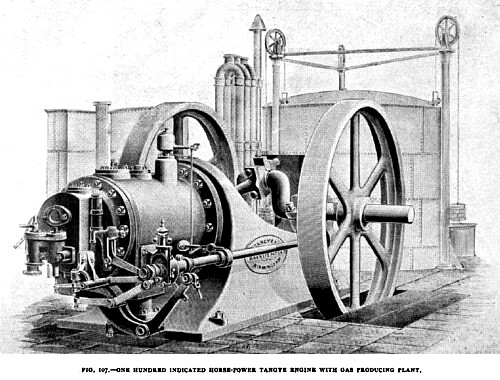 Fig. 107— 100 H.P. Tangye Gas Engine